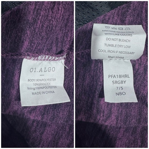 01. ALGO Performance Heathered Cranberry Hoodie [M21] - Picture 9 of 9